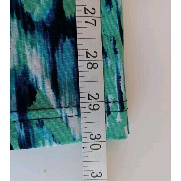 Valerie Stevens Wide Leg Loose Pants Size XL Blue/Green Large Abstract Print - Picture 7 of 8